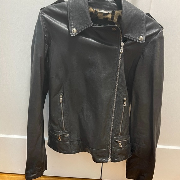 Dolce & Gabbana 100% lambskin leather biker jacket in black - Picture 5 of 9